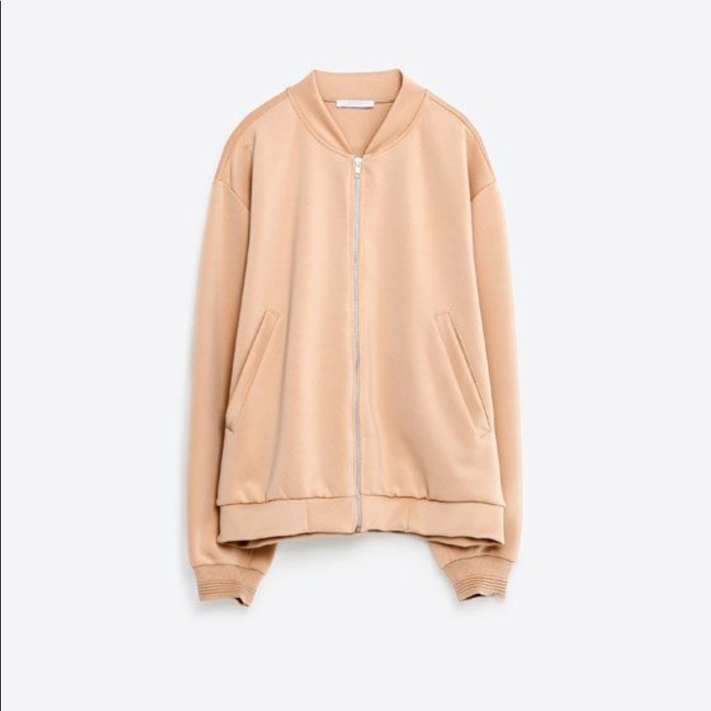 Zara Blush Bomber in Small